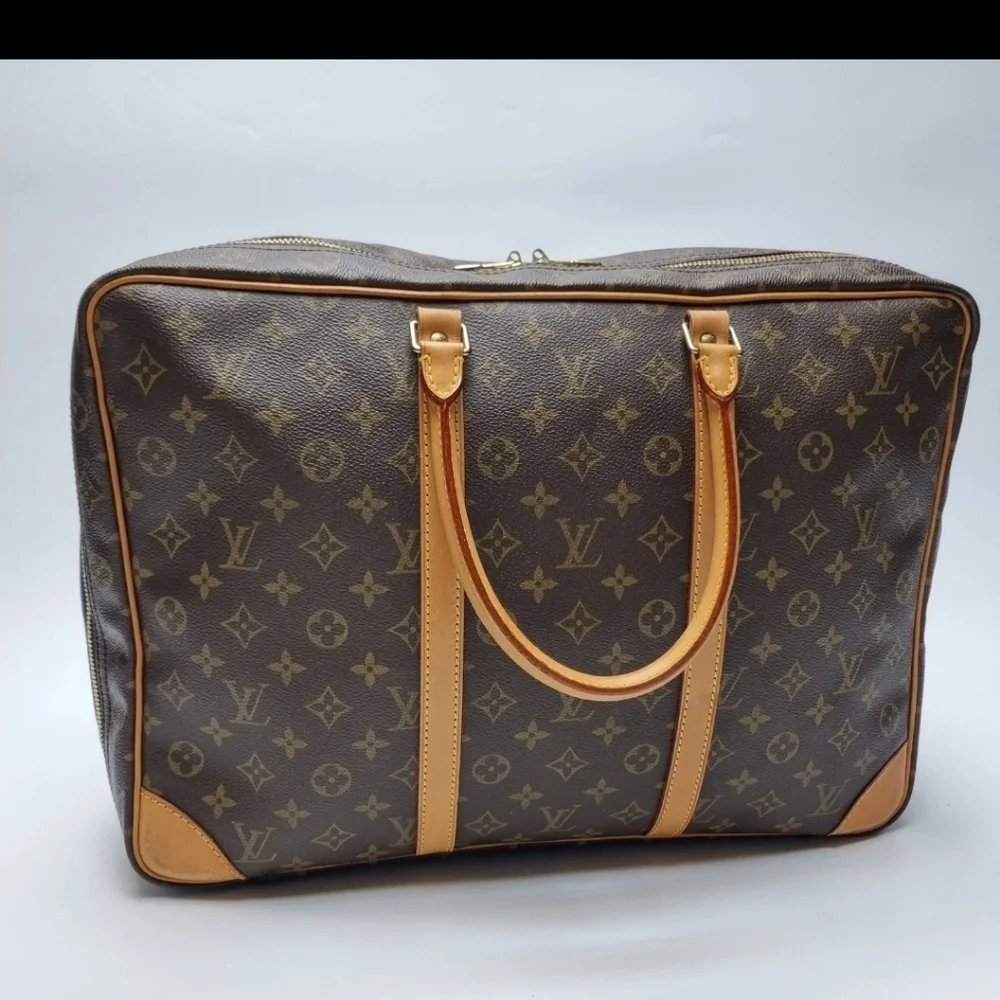 Dbl Authenticated Louis Vuitton Brown Monogram Travel Bag